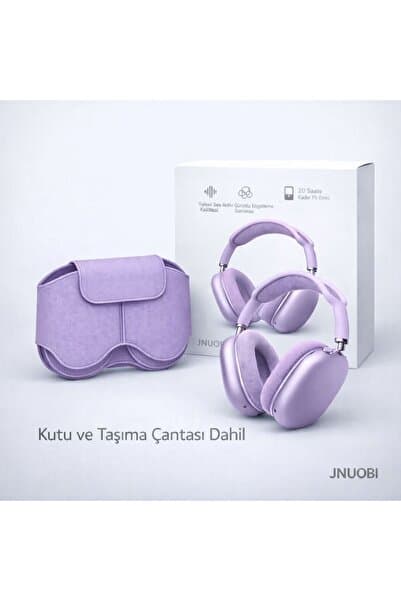 JNUOBI AirMax Kablosuz Kulak Üstü Kulaklık - Aktif Gürültü Engelleme, Uzamsal Ses, Premium Tasarım