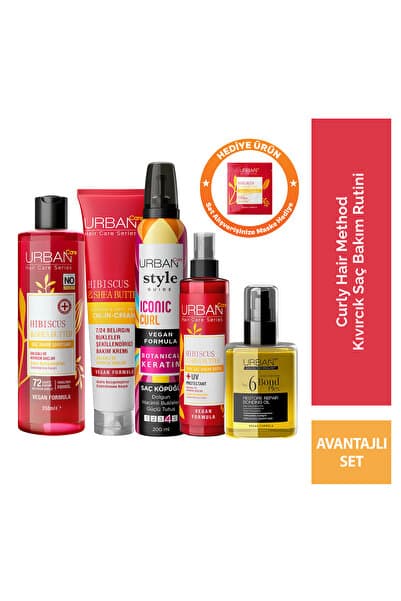 Urban Care Curly Hair Method-Kıvırcık Saç Bakım Rutini, Bukle belirginleştirici, Dalgalı Saçlar, Şekillendirme