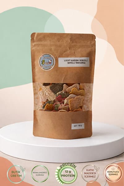 Loopi Şekilli Makarna Karışık Sebzeli Şekilli Makarna 150 g