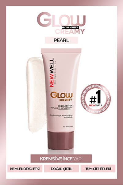 New Well Glow Creamy Highlighter Doğal Işıltılı Krem Aydınlatıcı 30 ML Pearl 01