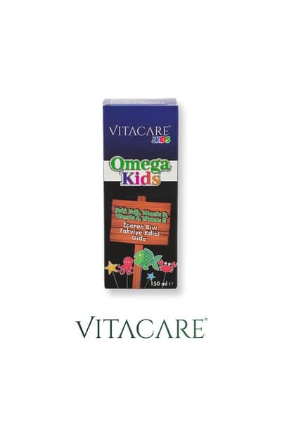 Vitacare Omega Kids – 150 ml | Çocuklar için Balık Yağı, Vitamin A, D & E Takviye Edici Gıda