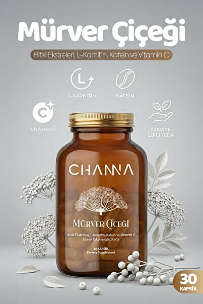 Channa Mürver Çiçeği Detoks Kapsülü | 30 Kapsül | 1 Aylık