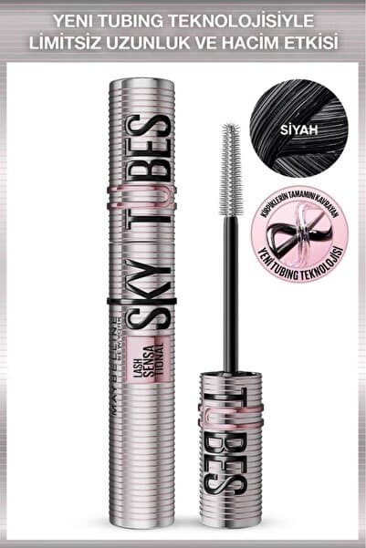Lash Sensational Sky Tubes Maskara - Limitsiz Uzunluk ve Hacim Etkisi Veren Tubing Maskara
