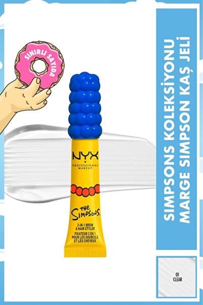 NYX Professional Makeup Simpsons Koleksiyonu Mega Glue Şeffaf Kaş ve Saç Sabitleyici