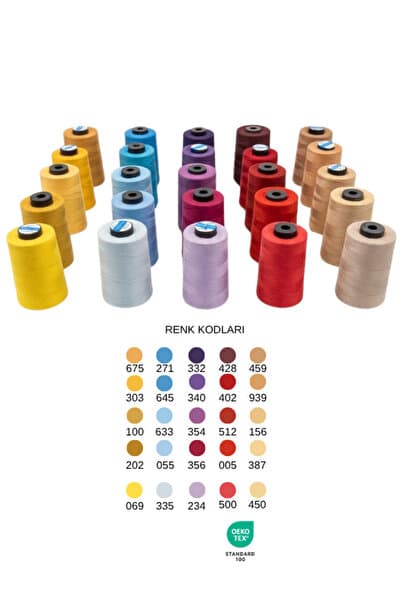 120 Numara Polyester Dikiş İpliği - 25'li Adet MasterColor Serisi
