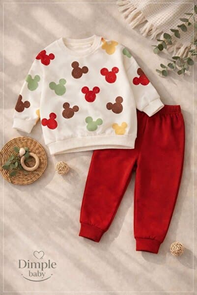 Organic Product DimpleBaby Pamuklu Bebek Takımı Figürlü 2’li Set 0-24 Ay Unisex