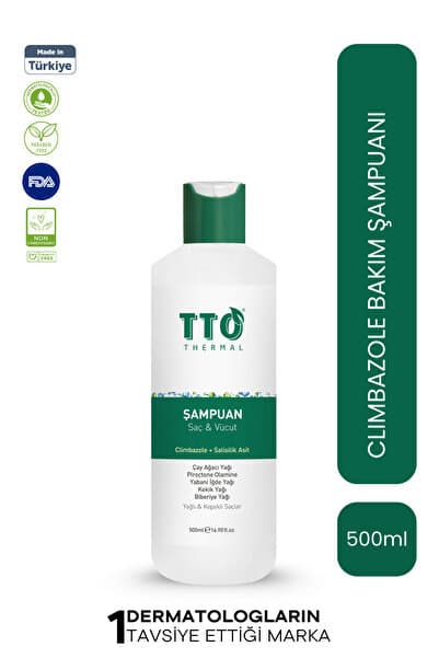 TTO Saç ve Vücut Şampuanı - Çay Ağacı Yağlı Günlük Kullanım 500 ml