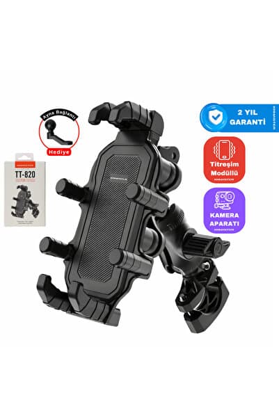 Knmaster TT820 Titreşim Önleyicili Motosiklet Telefon Tutucu ( 2 YIL GARANTİ )