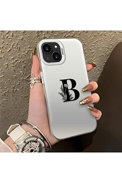 SLIMFELT iPhone 15 Uyumlu Yüksek Kalite Özel Harf Kılıf, Tam Koruma Aşınmaya Dayanıklı