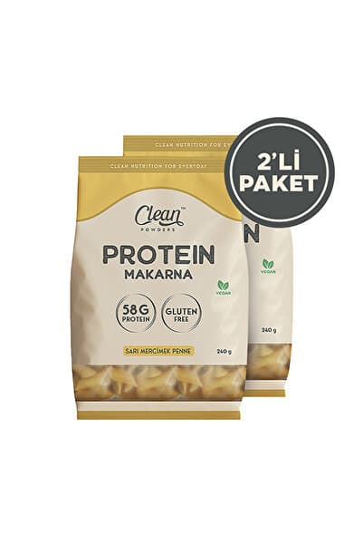 Clean Powders Glutensiz Protein Makarna Sarı Mercimek 240 Gr 2 Adet