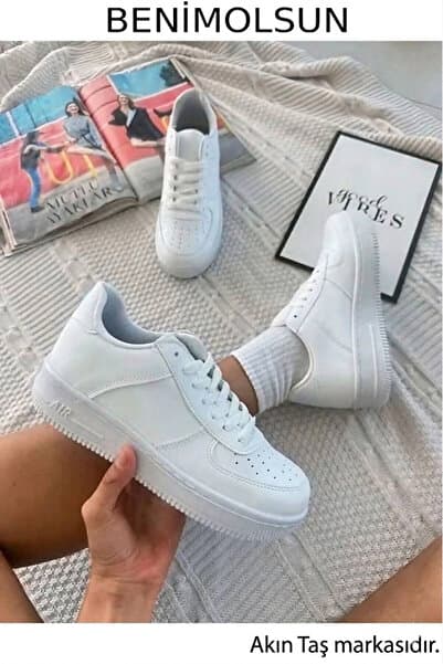 BENİMOLSUN Unısex Beyaz Sneaker