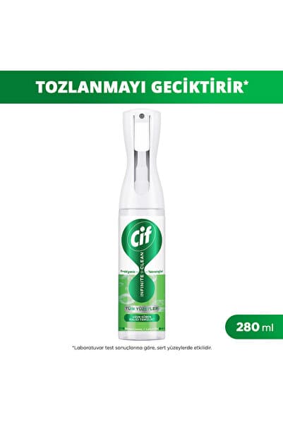 Infinite Clean Probiyotikli Anti Toz Sprey Tüm Yüzeyler Misket Limonu & Limon Otu 280 ml x1