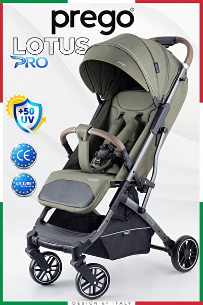 Prego Lotus Pro Kabin Boy Bebek Arabası - Tek Elle Katlanır -Hafif -UV Tenteli - Full Aksesuarlı
