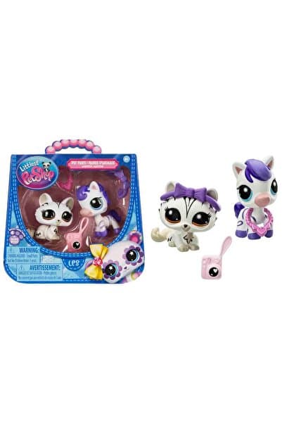 Littlest Pet Shop Minişler 2’li Figür Seti S4 - 249&250 Zebra Ve Yavru Kedi