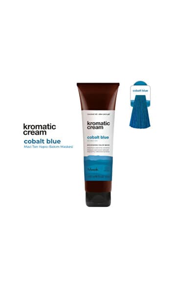 Nook Kromatic Cream Cobalt Blue Mavi Ton Yapıcı Işıltı Veren Saç Maskesi 150ml-Kobalt Mavi Saç Cilası
