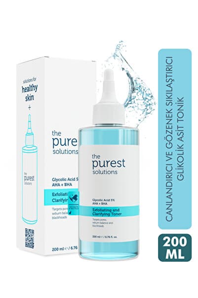 The Purest Solutions Canlandırıcı ve Gözenek Sıkılaştırıcı Glikolik Asit Tonik 200 ml