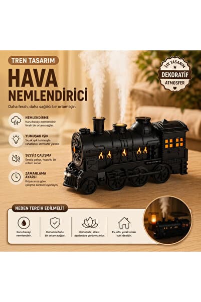 sudora Tren Tasarımlı Hava Nemlendirici - Kumandalı