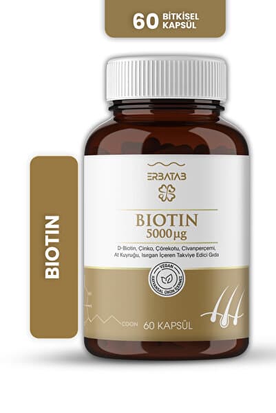 Biotin (ÇİNKO ÇÖREKOTU CİVAN PERÇEMİ AT KUYRUĞU ISIRGAN EKSTRESİ) 60 Kapsül