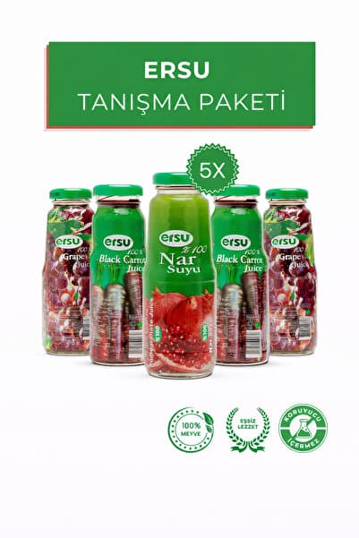 ersu Meyve Suyu Tanışma Paketi | İlave şeker, katkı ve koruyucu madde içermez | %100 Meyve