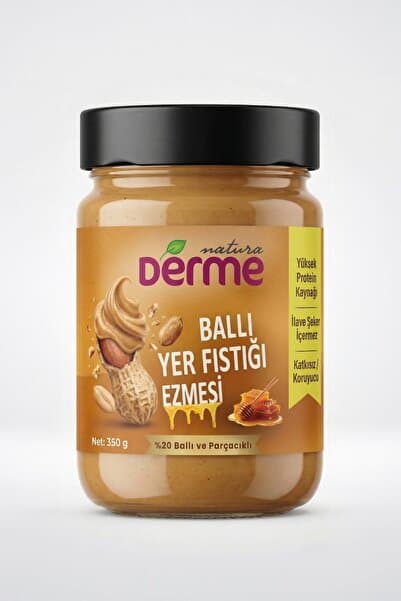 Derme %100 Katkısız Yer Fıstığı Ezmesi Ballı 350 gr.