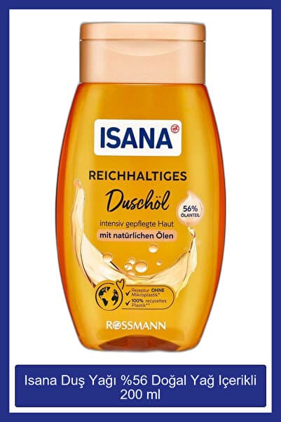 ISANA Duş Yağı %56 Doğal Yağ Içerikli 200 ml
