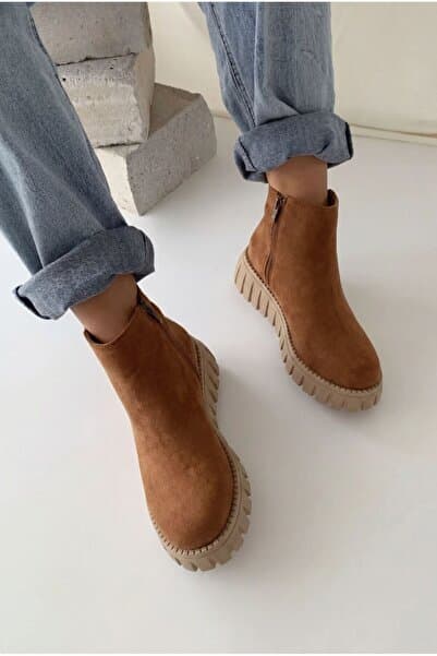 I Love Shoes Velarise Kadın Bot Camel Süet