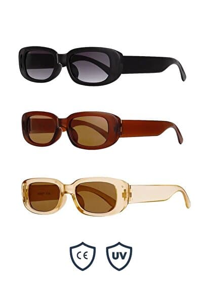 Uv400 Korumalı Unisex Güneş Gözlüğü 3'lü Fırsat Seti 1047