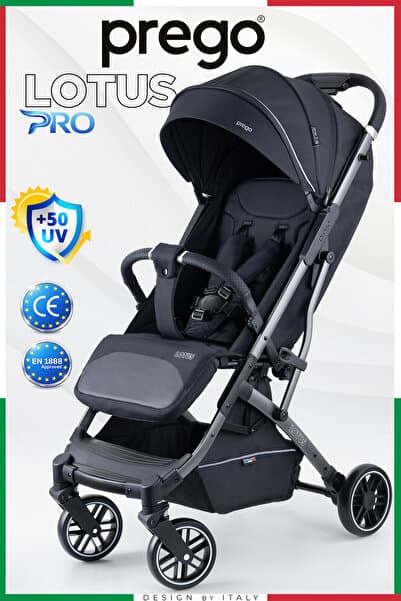 Prego Lotus Pro Kabin Boy Bebek Arabası - Tek Elle Katlanır -Hafif -UV Tenteli - Full Aksesuarlı