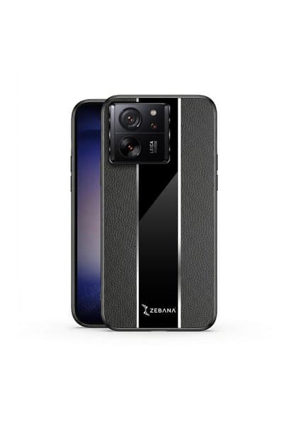 Zebana Xiaomi Mi 13T Pro Uyumlu Kılıf Premium Deri Kılıf Siyah