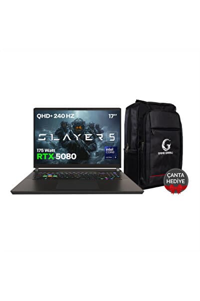 Game Garaj Slayer5 9XL-5080 C3 Intel Ultra 9 275HX 64GB RAM 2TB SSD RTX5080 17" QHD+ IPS 240Hz FreeDOS Gaming