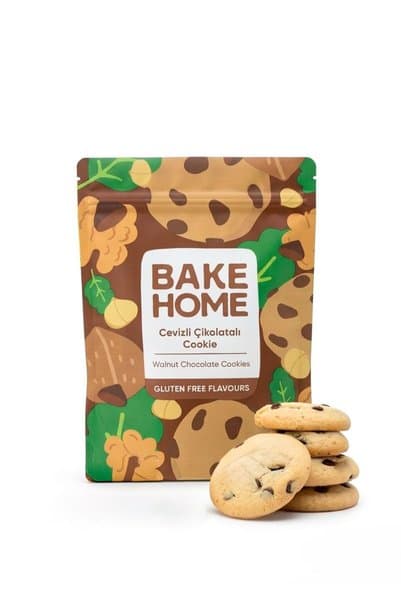 Bake Home Glutensiz Cevizli - Çikolatalı Cookie - 2 Paket
