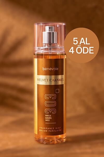 Benevole Velvet Caramel 303 Vücut Spreyi | Body Mist | Antep Fıstığı, Karamel & Vanilya Notalı Gurme Kadın Parfüm | 200 ml