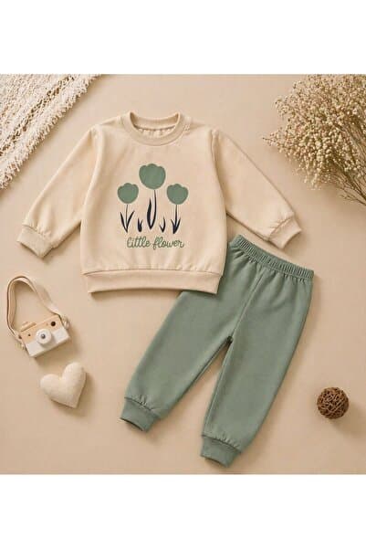 Organic Product DimpleBaby Little Flower Kız Bebek Takım 2’li Pamuklu 0-24 Ay