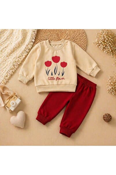 Organic Product DimpleBaby Little Flower Kız Bebek Takım 2’li Pamuklu 0-24 Ay
