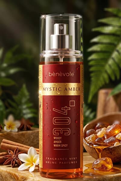 Benevole Mystic Amber 304 Vücut Spreyi | Body Mist | Safran, Amber & Odunsu Notalı Gizemli Kadın Parfümü | 200 ml