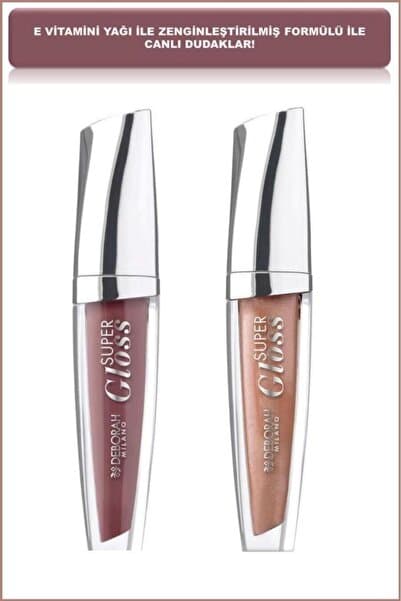 Deborah Super Gloss Pearly Chestnut No: 08 +Deborah Super Gloss Brown Rose No: 09