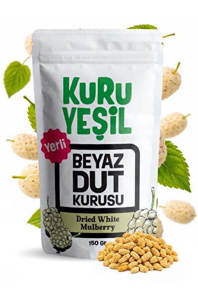 Kuru Yeşil Beyaz Dut Kurusu – 150 Gr – Yerli – Kuru Dut – Doğal Kurutulmuş Meyve