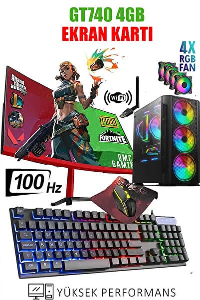 DMC N90x (GTA 5) I7-860,16GB RAM,256GB SSD,4GB GT740,24"100hz Curved Oyuncu Masaüstü Bilgisayar