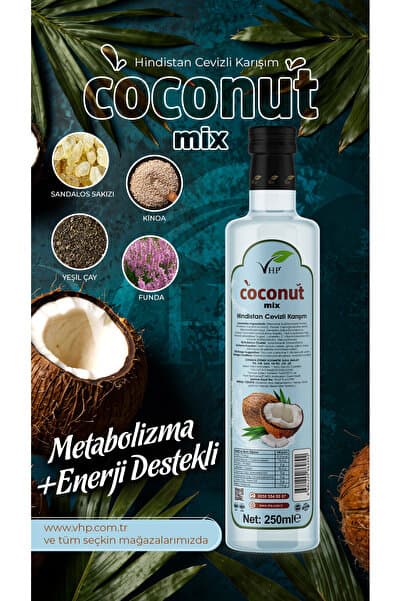 VHP COCONUT SUPER MIX - HİNDİSTAN CEVİZLİ FİT KARIŞIM 250 ML - ' B2 ve C Vitamin içeren Yeni Formul '