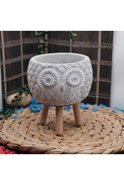 ADAA BAYKUŞ MOTİFLİ DEKORATİF BETON SAKSI