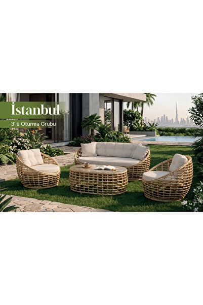 MY WORLD GARDEN İSTANBUL 3+1+1+MASA DÖNER KOLTUK BAHÇE BALKON TAKIMI