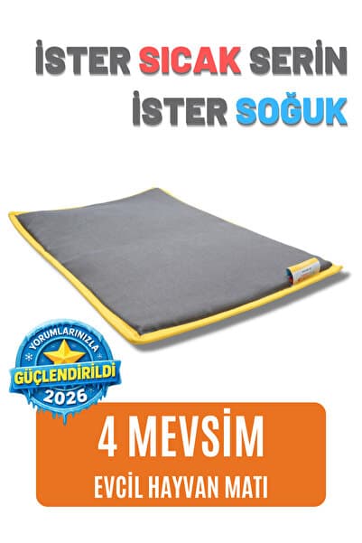 pawdaz Serin (60X40CM) - 4 Mevsim Kedi/ Köpek Matı, Sıcak Veya Soğuk Kullanılabilen Minder Yatak