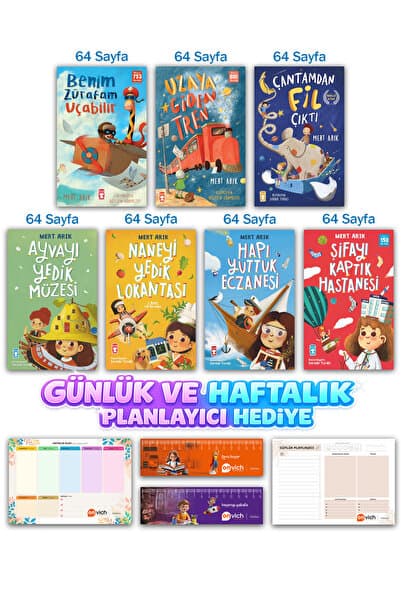 Timaş Çocuk Şifayı Kaptık Hastanesi - Benim Zürafam Uçabilir - Hapı Yuttuk Eczanesi - Uzaya Giden Tren - Naneyi Yedi - Ayvayı Yedik Set Hediyeli Ürün