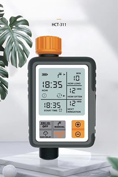 Konk Tools Dijital Otomatik Sulama Zamanlayıcısı - Akıllı Bahçe Sulama Kontrol Sistemi - IPX5 Su Geçirmez