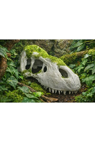 ecraft3D Dinozor Kafatası Teraryum Dekoru - Sürüngen Mağarası