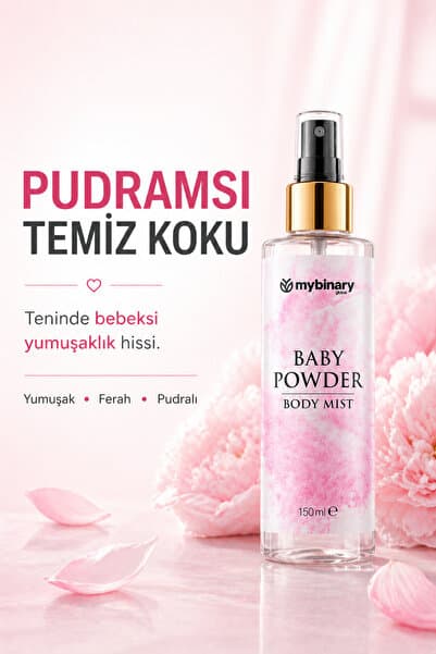 zinderm Bebek Pudrası Parfümlü Kadın Vücut Spreyi Bebeksi ve Etkileyici Vücut Misti Body Mist Spray 150ml