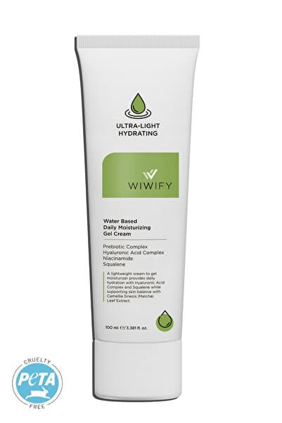 WIWIFY Su Bazlı Günlük Nemlendirici Jel Krem 100 ML | Hyaluronic Acid, Prebiyotik, Squalene, Niacinamide