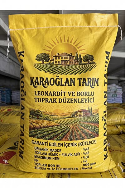 karaoğlan tarım Bor içerikli Granül Leonardit - Toprak Düzenleyici ve Köklendirici | Humik Fulvik Asit |25KG