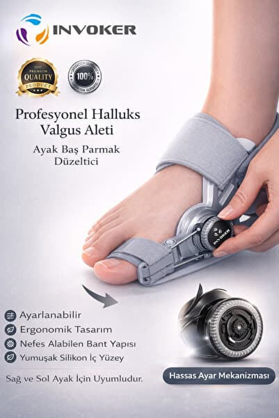 INVOKER Ayarlı Ayak Baş Parmak Kemik Düzeltici Halluks Valgus Başparmak Eğriliği Düzeltme Aparatı Gece Aleti