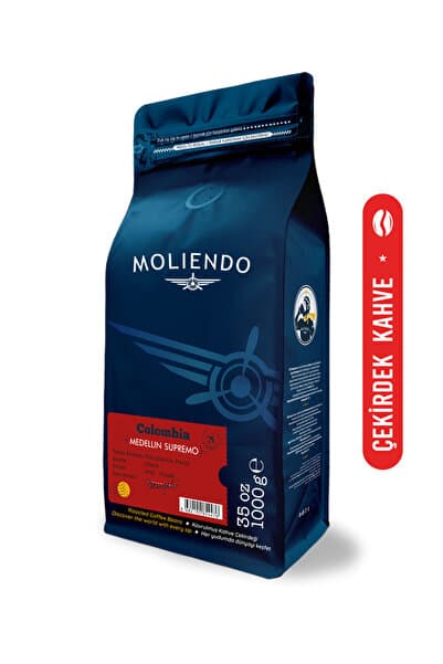 Moliendo Colombia Medellin Supremo Yöresel Kahve (Çekirdek Kahve) 1000 g